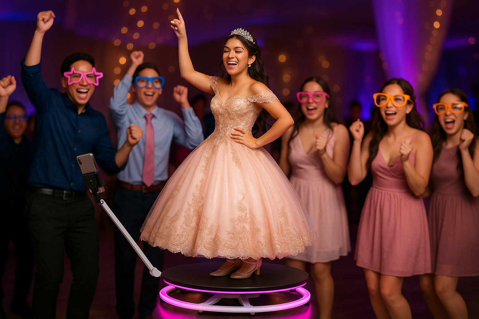 Quinceanera with 360 booth