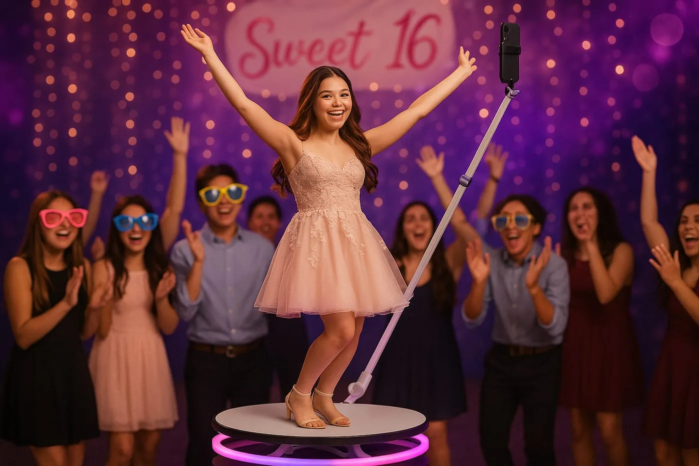 Sweet 16s with 360 booth