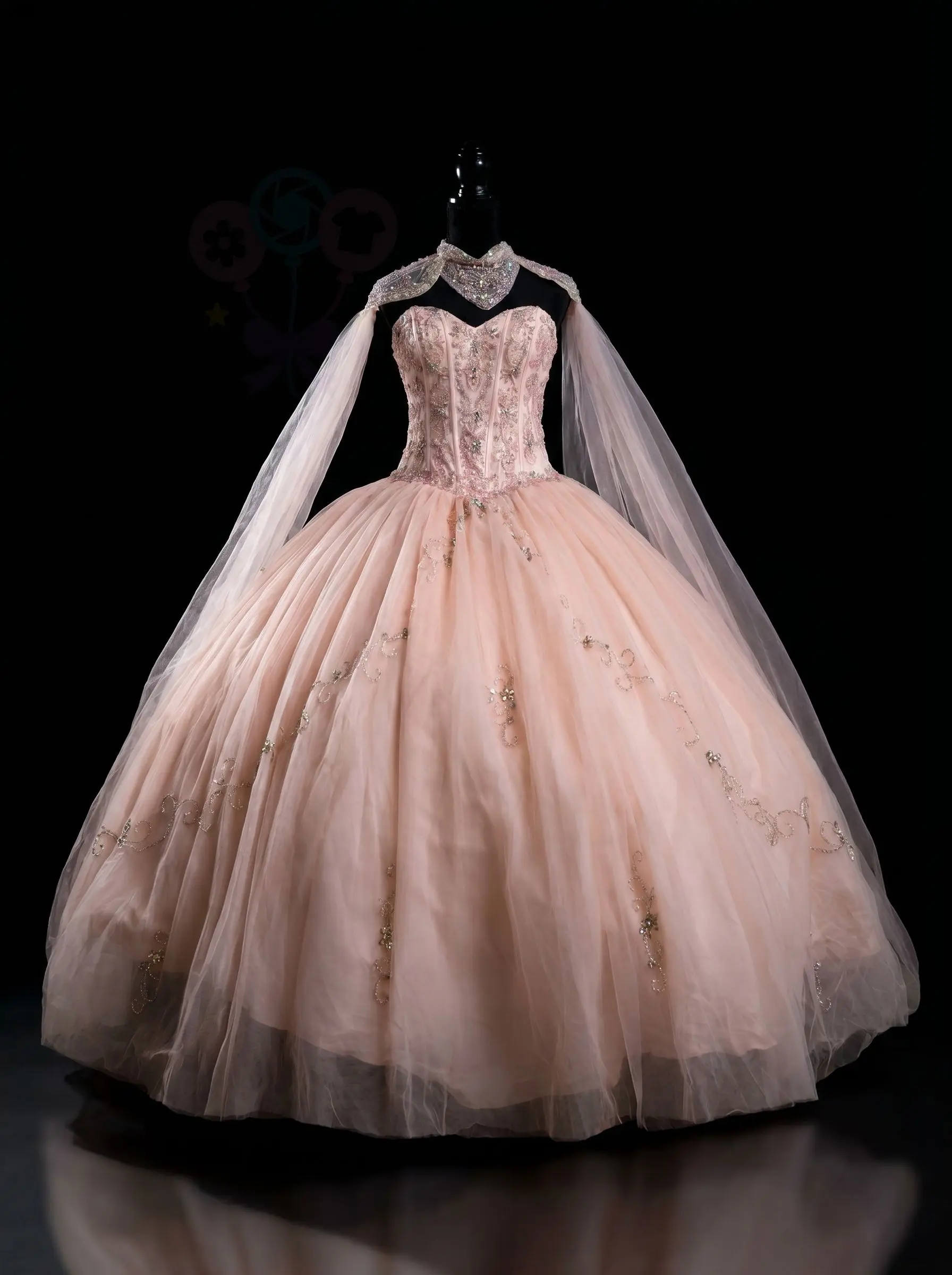 Blush Peach Ballgown