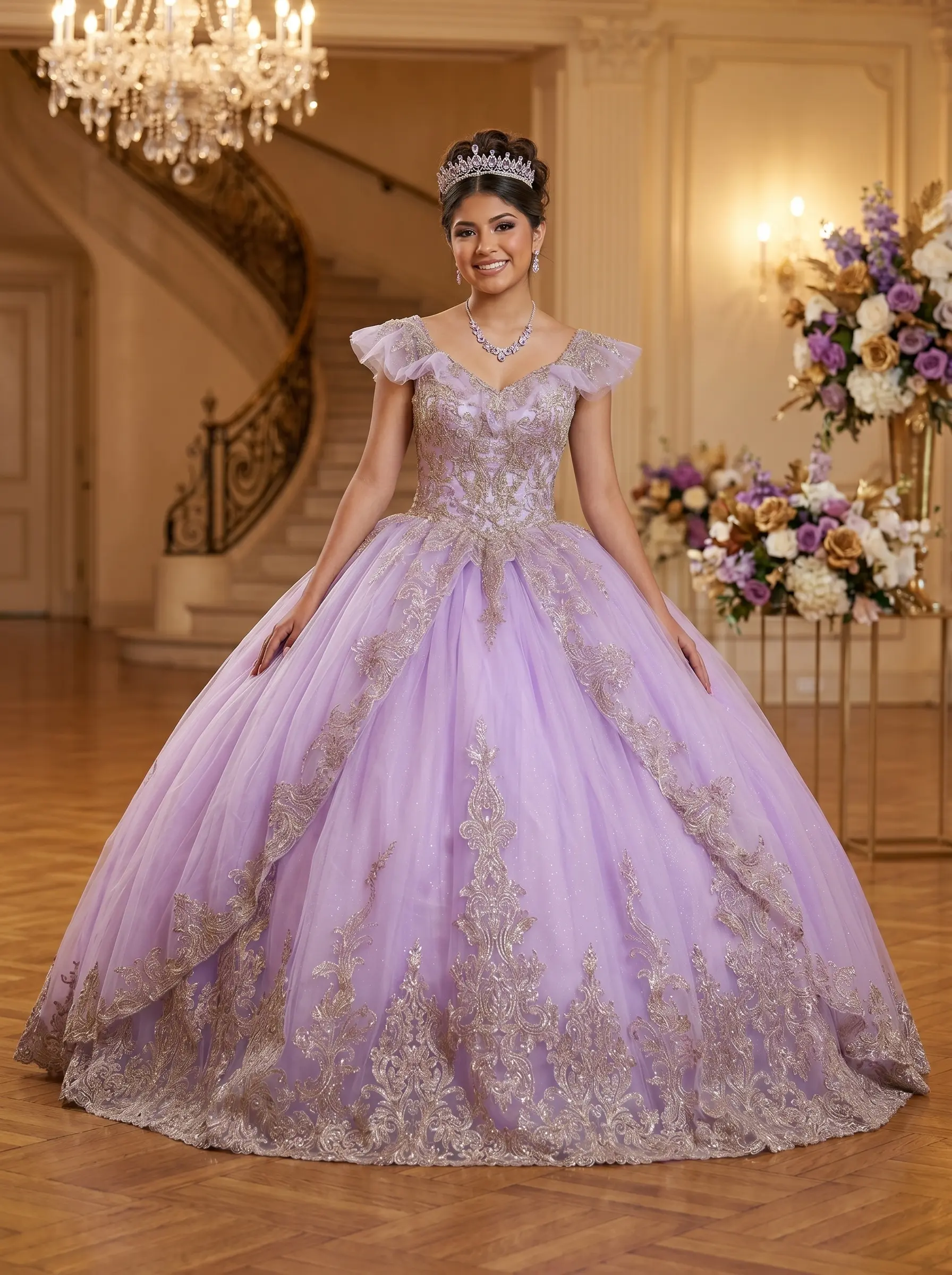 Lilac Ballroom on model